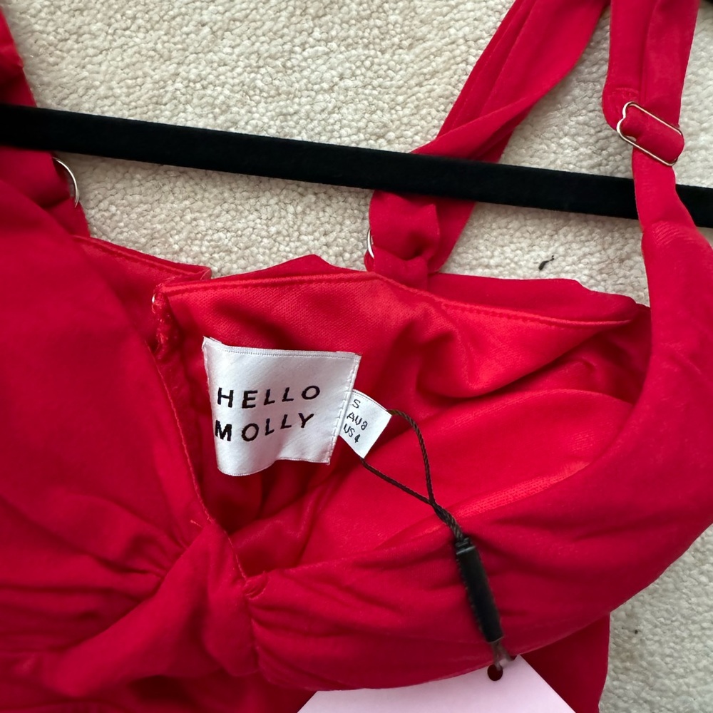Hello Molly red formal dress, midi length, new with tags, size small